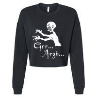 Zombie Grr Argh Cropped Pullover Crew