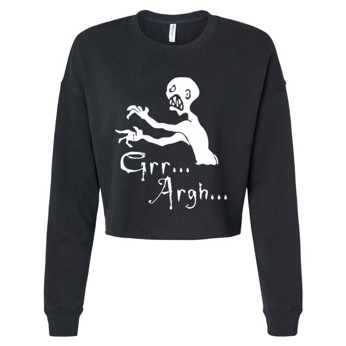 Zombie Grr Argh Cropped Pullover Crew