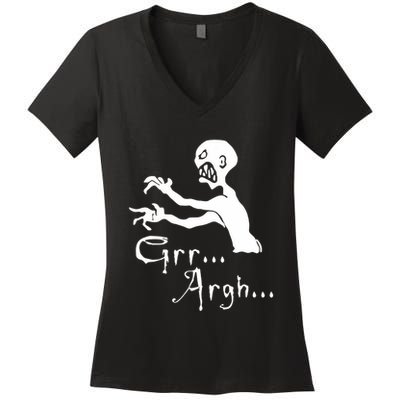 Zombie Grr Argh Women's V-Neck T-Shirt