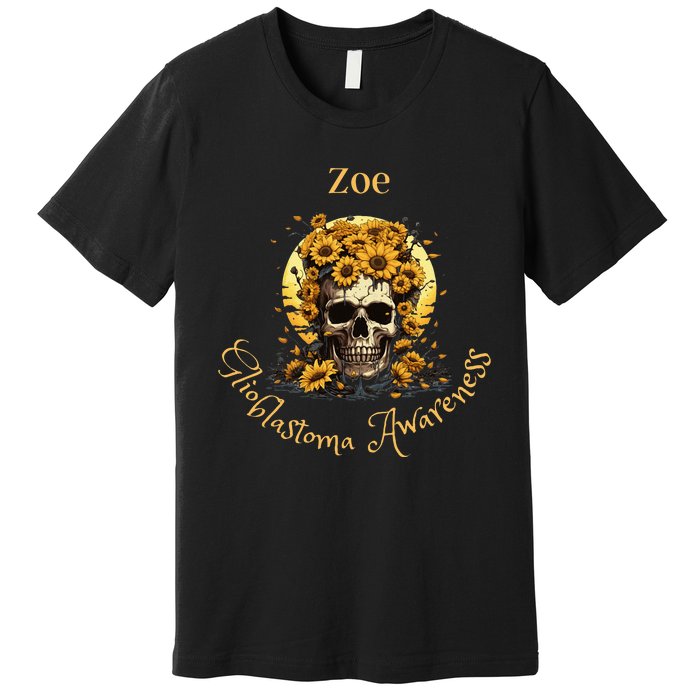 Zoe Glioblastoma Awareness (Back Design) Premium T-Shirt