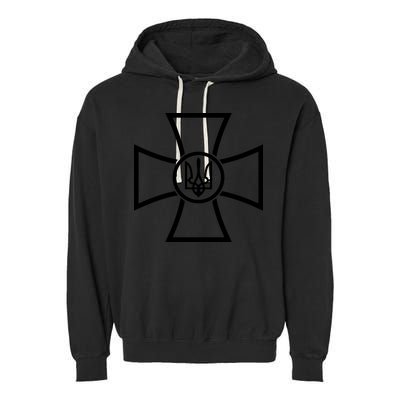 Zelensky Green Cross Ukraine I Dont Need A Ride I Need Ammunition Front&Back Garment-Dyed Fleece Hoodie