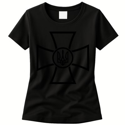 Zelensky Green Cross Ukraine I Dont Need A Ride I Need Ammunition Front&Back Womens T-Shirt