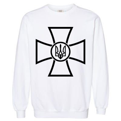 Zelensky Green Cross Ukraine I Dont Need A Ride I Need Ammunition Front&Back Garment-Dyed Sweatshirt