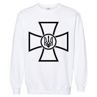 Zelensky Green Cross Ukraine I Dont Need A Ride I Need Ammunition Front&Back Garment-Dyed Sweatshirt