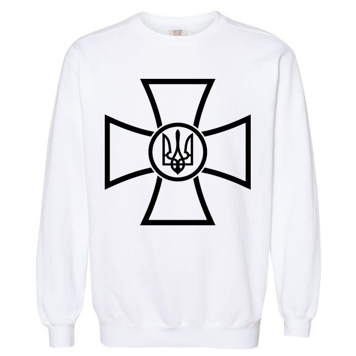Zelensky Green Cross Ukraine I Dont Need A Ride I Need Ammunition Front&Back Garment-Dyed Sweatshirt