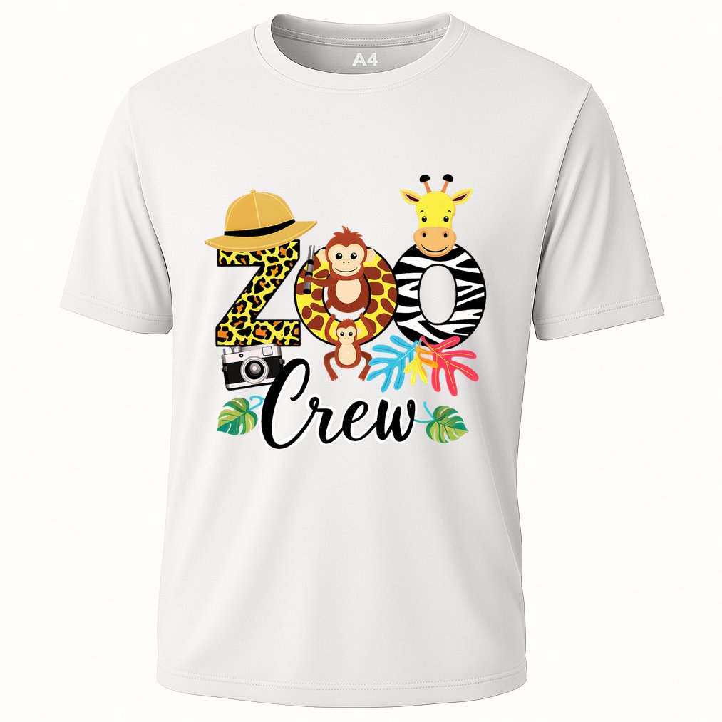 Zoo Giraffe Crew Safari Animal Zoo Keeper Costume Gifts Cooling Performance Crew T-Shirt