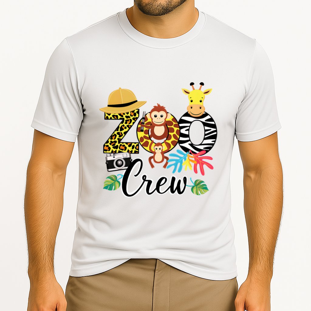 Zoo Giraffe Crew Safari Animal Zoo Keeper Costume Gifts Cooling Performance Crew T-Shirt