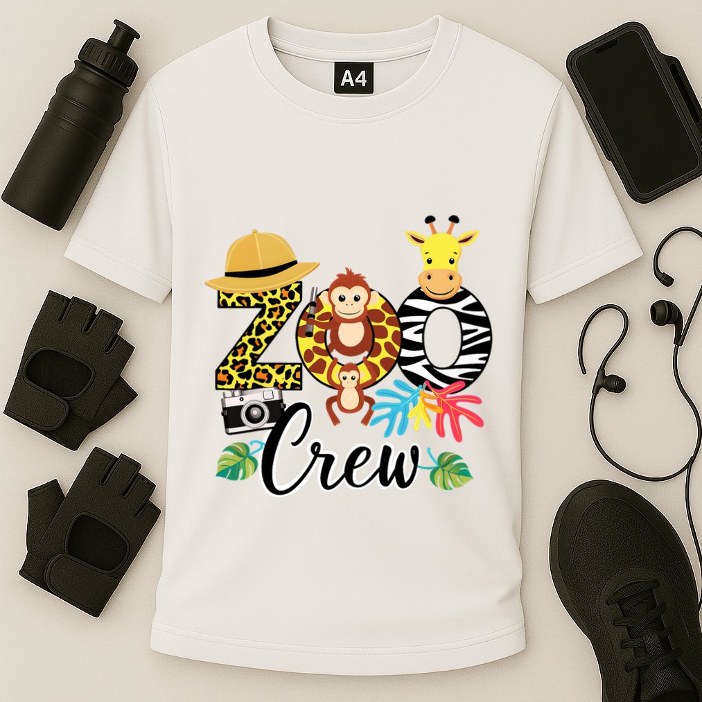 Zoo Giraffe Crew Safari Animal Zoo Keeper Costume Gifts Cooling Performance Crew T-Shirt