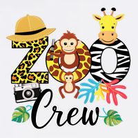 Zoo Giraffe Crew Safari Animal Zoo Keeper Costume Gifts Cooling Performance Crew T-Shirt