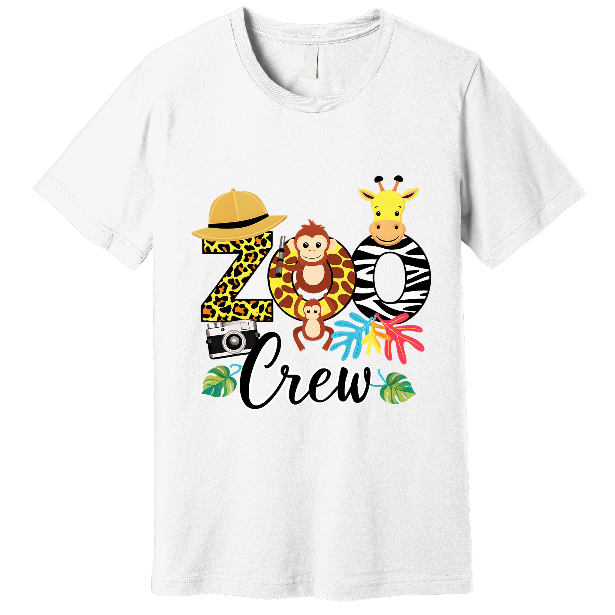 Zoo Giraffe Crew Safari Animal Zoo Keeper Costume Gifts Premium T-Shirt