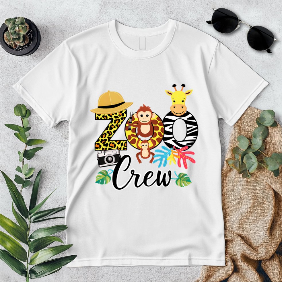 Zoo Giraffe Crew Safari Animal Zoo Keeper Costume Gifts Premium T-Shirt