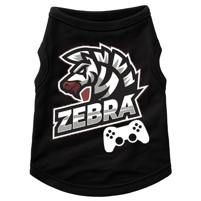 Zebra Gamer Controller Graphic Design For Gamer Kids Doggie Tank
