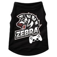 Zebra Gamer Controller Graphic Design For Gamer Kids Doggie Tank
