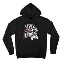 Zebra Gamer Controller Graphic Design For Gamer Kids Hoodie