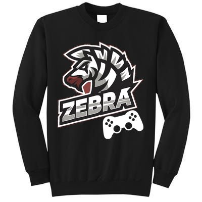 Zebra Gamer Controller Graphic Design For Gamer Kids Sweatshirt