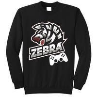 Zebra Gamer Controller Graphic Design For Gamer Kids Sweatshirt