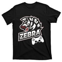 Zebra Gamer Controller Graphic Design For Gamer Kids T-Shirt