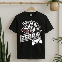 Zebra Gamer Controller Graphic Design For Gamer Kids T-Shirt