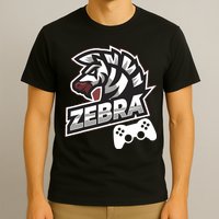 Zebra Gamer Controller Graphic Design For Gamer Kids T-Shirt