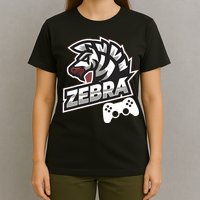 Zebra Gamer Controller Graphic Design For Gamer Kids T-Shirt