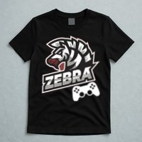 Zebra Gamer Controller Graphic Design For Gamer Kids T-Shirt
