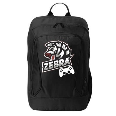 Zebra Gamer Controller Graphic Design For Gamer Kids City Backpack