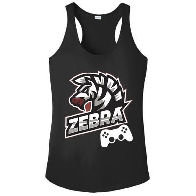 Zebra Gamer Controller Graphic Design For Gamer Kids Ladies PosiCharge Competitor Racerback Tank