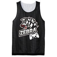 Zebra Gamer Controller Graphic Design For Gamer Kids Mesh Reversible Basketball Jersey Tank