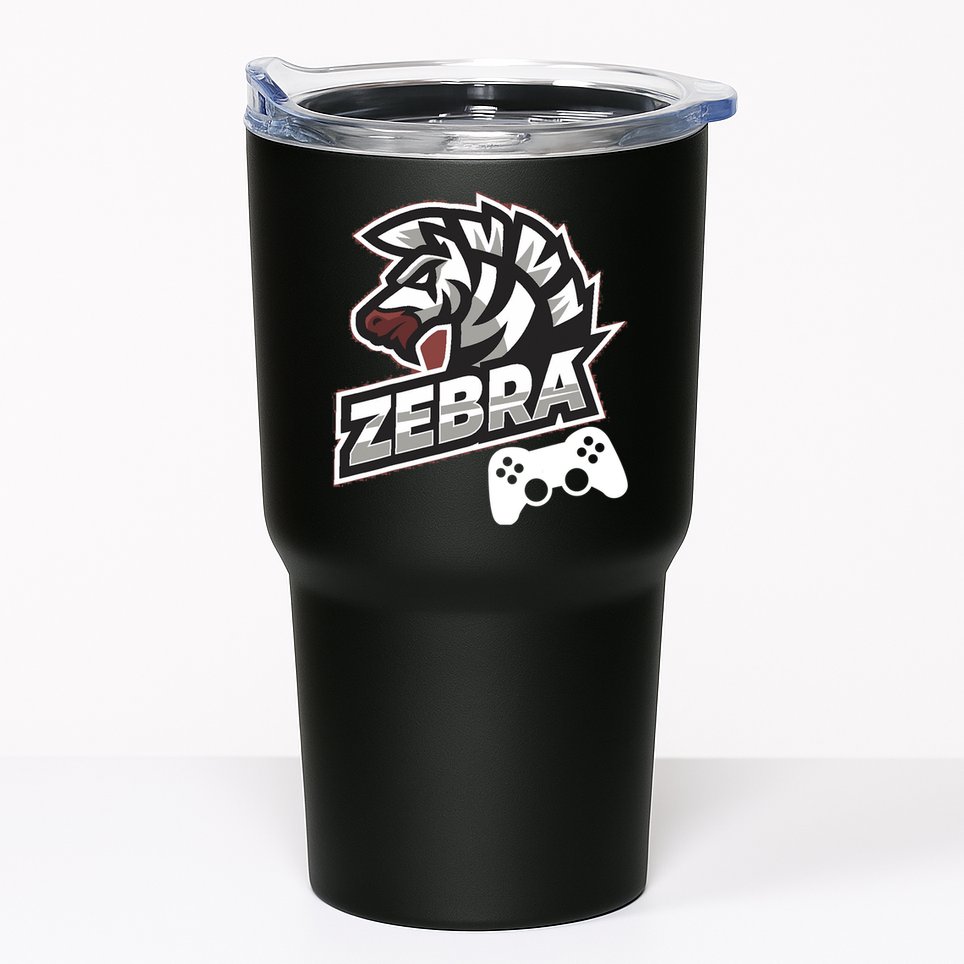 Zebra Gamer Controller Graphic Design For Gamer Kids Tumbler