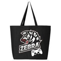Zebra Gamer Controller Graphic Design For Gamer Kids 25L Jumbo Tote