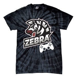 Zebra Gamer Controller Graphic Design For Gamer Kids Tie-Dye T-Shirt