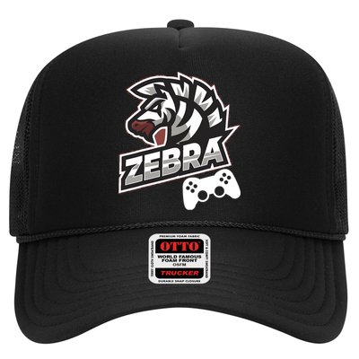 Zebra Gamer Controller Graphic Design For Gamer Kids Trucker Hat