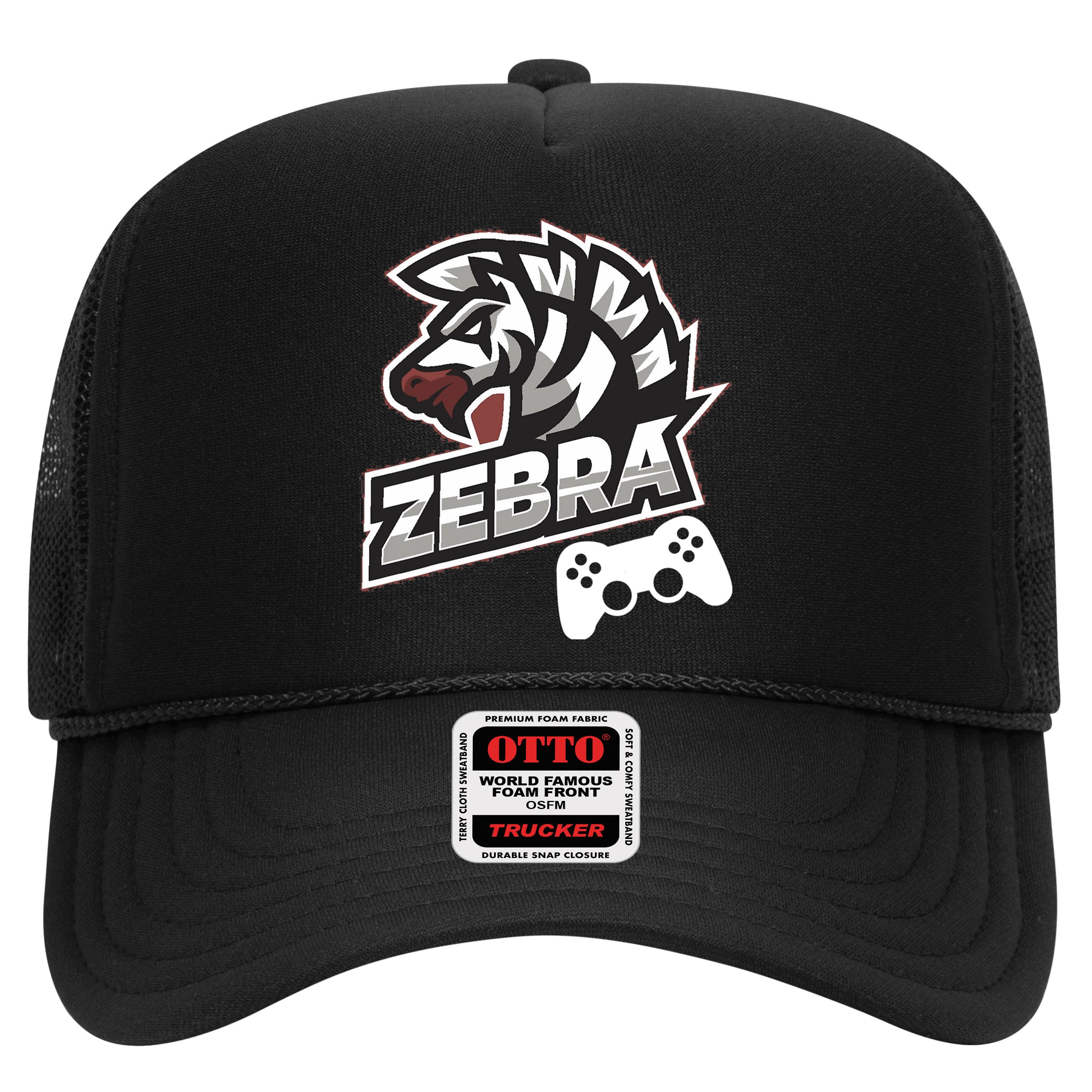 Zebra Gamer Controller Graphic Design For Gamer Kids Hat
