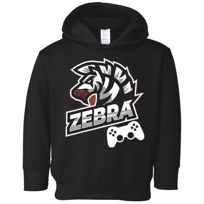 Zebra Gamer Controller Graphic Design For Gamer Kids Toddler Hoodie