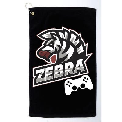 Zebra Gamer Controller Graphic Design For Gamer Kids Golf Towel