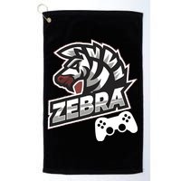 Zebra Gamer Controller Graphic Design For Gamer Kids Golf Towel