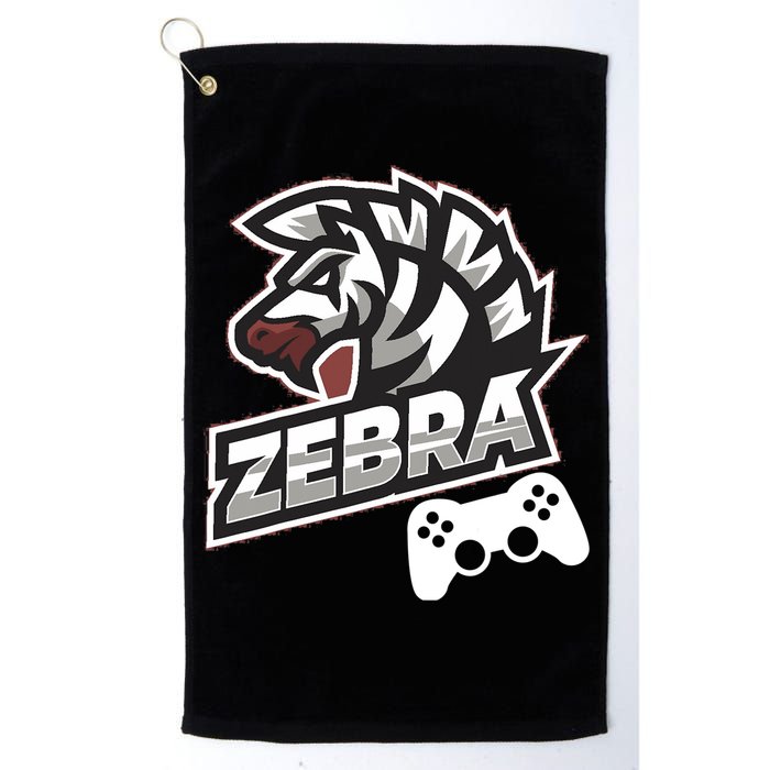 Zebra Gamer Controller Graphic Design For Gamer Kids Golf Towel