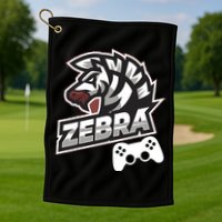 Zebra Gamer Controller Graphic Design For Gamer Kids Golf Towel
