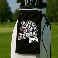 Zebra Gamer Controller Graphic Design For Gamer Kids Golf Towel