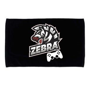 Zebra Gamer Controller Graphic Design For Gamer Kids Microfiber Hand Towel