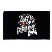 Zebra Gamer Controller Graphic Design For Gamer Kids Microfiber Hand Towel