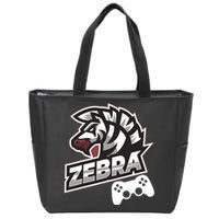 Zebra Gamer Controller Graphic Design For Gamer Kids Zip Tote Bag