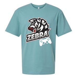 Zebra Gamer Controller Graphic Design For Gamer Kids Sueded Cloud Jersey T-Shirt