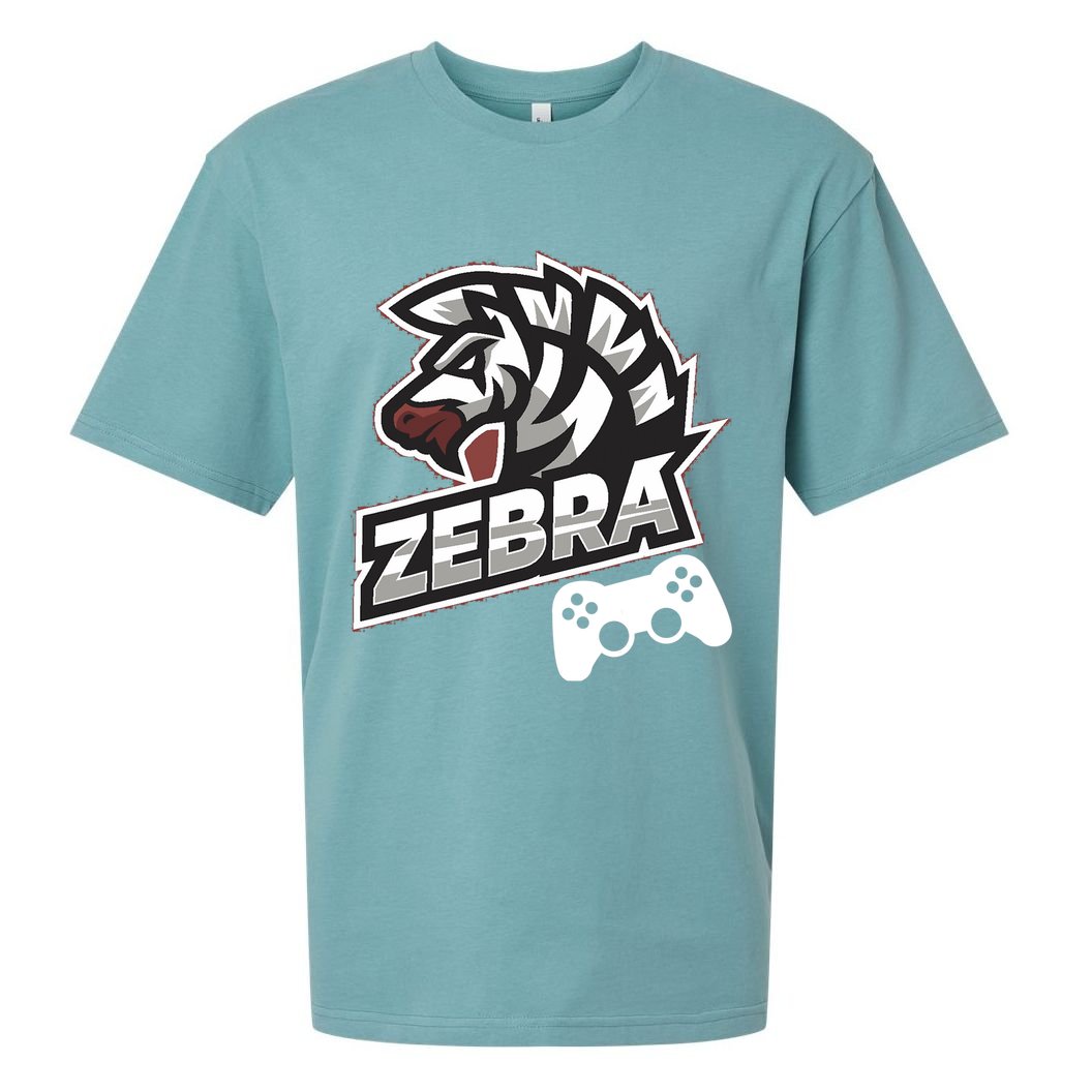 Zebra Gamer Controller Graphic Design For Gamer Kids Sueded Cloud Jersey T-Shirt