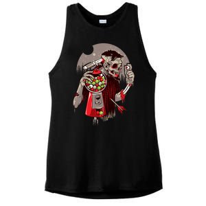 Zombie Gumballs Eyes Brains Halloween Ladies PosiCharge Tri-Blend Wicking Tank