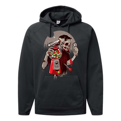 Zombie Gumballs Eyes Brains Halloween Performance Fleece Hoodie