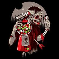 Zombie Gumballs Eyes Brains Halloween Cooling Performance Crew T-Shirt