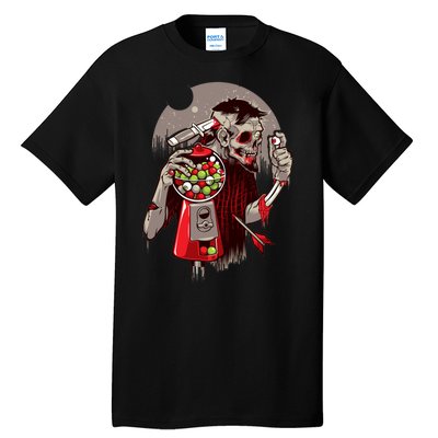 Zombie Gumballs Eyes Brains Halloween Tall T-Shirt