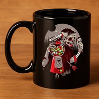 Zombie Gumballs Eyes Brains Halloween 11oz C Handle Ceramic Mug