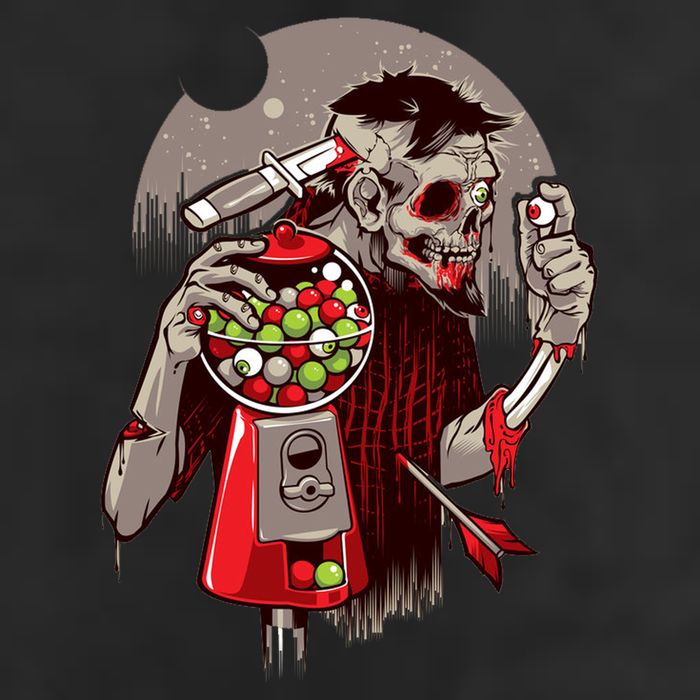 Zombie Gumballs Eyes Brains Halloween 11oz C Handle Ceramic Mug
